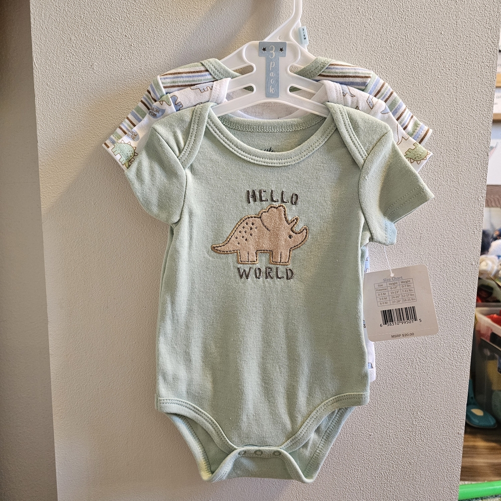 3-6 Month Old - Set Of 3 Onesies